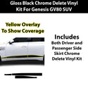 Genesis GV80 SUV Blackout Chrome Delete Kit – Precut Gloss Black Vinyl Overlays Film