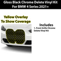 Vinyl Chrome Delete Blackout Decal Stickers Overlay Film Fits BMW 4 Series Convertible 2021+