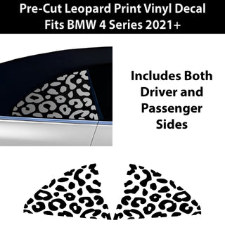 Fits BMW 4 Series Convertible 2021+ Animal Leopard Cheetah Cow Window Vinyl Decal Stickers