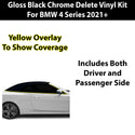 Vinyl Chrome Delete Blackout Decal Stickers Overlay Film Fits BMW 4 Series Convertible 2021+