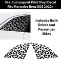 Animal Leopard Cheetah Cow Quarter Window Vinyl Decal Stickers Fits Mercedes Benz EQS 2022+