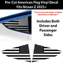 Quarter Window American Flag Vinyl Decal Stickers Fits Nissan Z 2023+