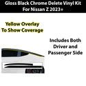 Vinyl Chrome Delete Blackout Decal Stickers Overlay Film Fits Nissan Z 2023+