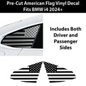 Fits BMW i4 2022+ Quarter Window American Flag Vinyl Decal Stickers