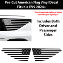 Fits KIA EV9 2024+ Quarter Window American Flag Vinyl Decal Stickers