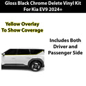 Vinyl Chrome Delete Blackout Decal Stickers Overlay Film Fits Kia EV9 2024+