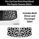 Fits Toyota Tacoma 2024+ Animal Leopard Cheetah Cow Window Vinyl Decal Stickers