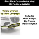 Genesis GV80 2025-2026 Vinyl Chrome Delete Blackout Decal Stickers Overlay Film