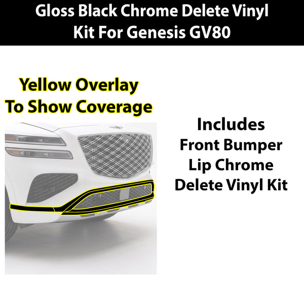 Genesis GV80 2025-2026 Vinyl Chrome Delete Blackout Decal Stickers Overlay Film