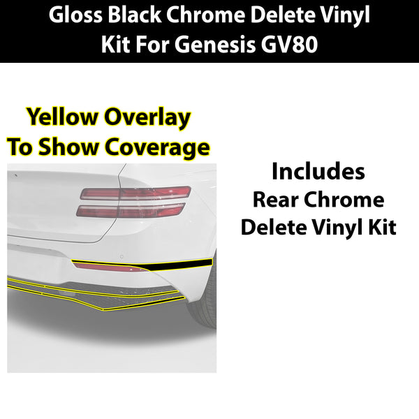 Genesis GV80 2025-2026 Vinyl Chrome Delete Blackout Decal Stickers Overlay Film