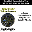 Audi A6 S6 e-tron 2025-2027 Blackout Chrome Delete Kit – Precut Gloss Black Vinyl Overlays Film