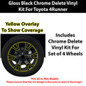 Fits Toyota 4Runner 2025-2026 Vinyl Chrome Delete Grille Blackout Decal Stickers Overlay Film