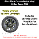 Acura ADX 2025-2026 Blackout Chrome Delete Kit – Precut Gloss Black Vinyl Overlays Film