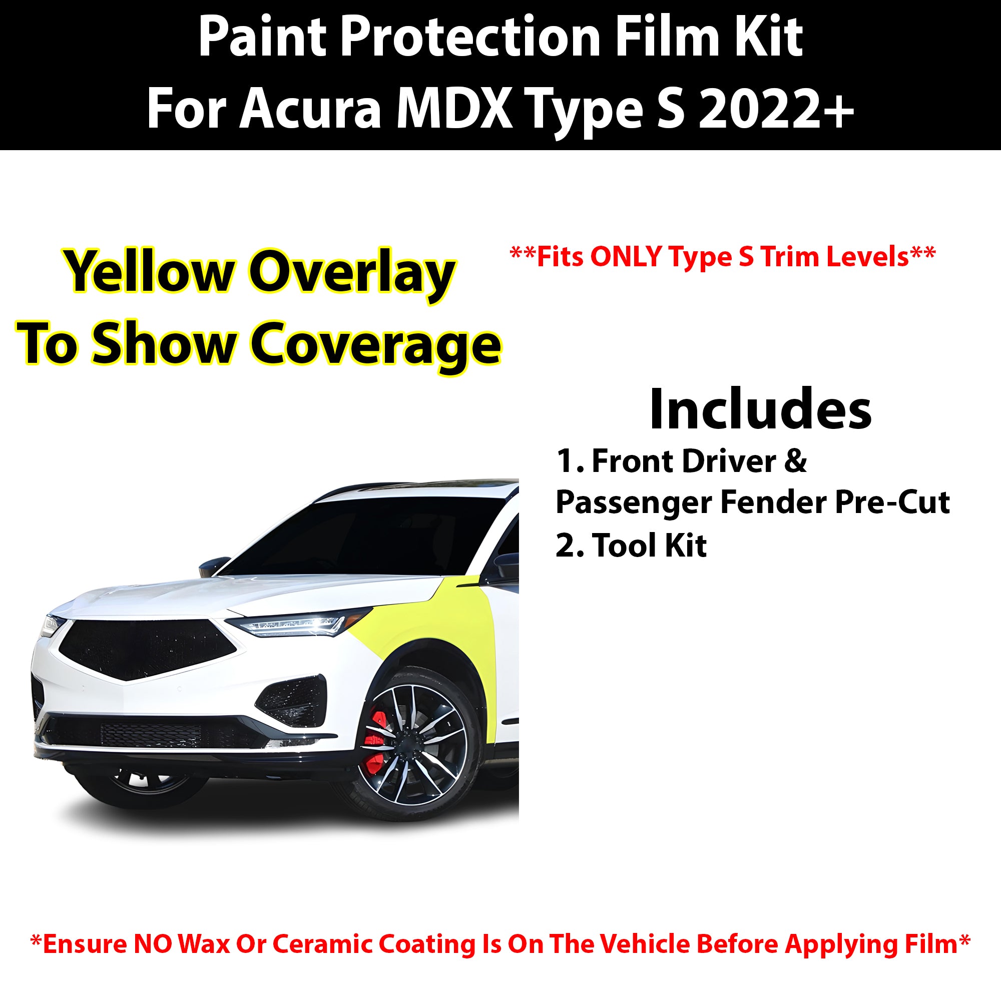 Fits Acura MDX 2022+ Precut Premium Paint Protection Film Clear Bra PPF Decal Film Kit - Bogar Tech Designs