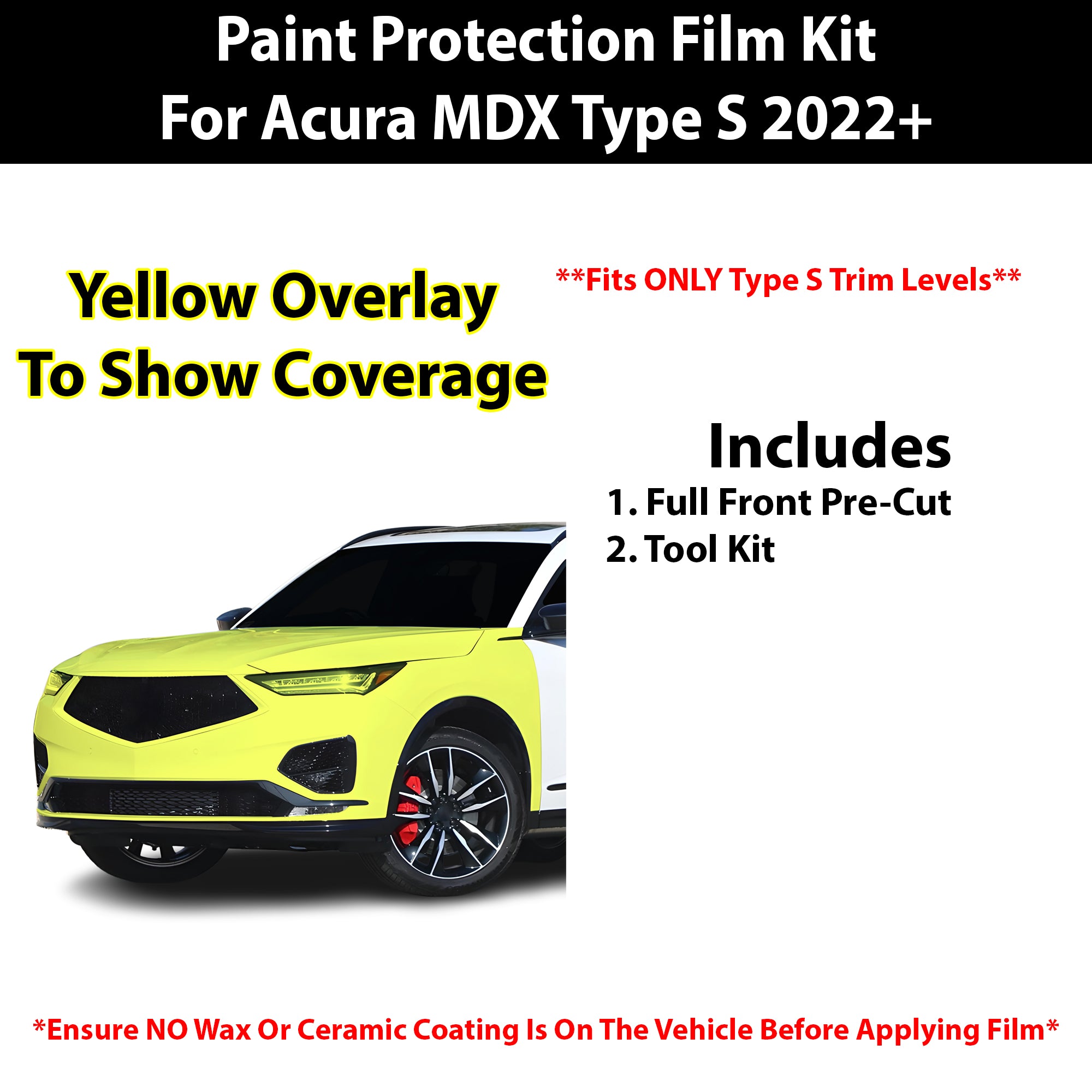 Fits Acura MDX 2022+ Precut Premium Paint Protection Film Clear Bra PPF Decal Film Kit - Bogar Tech Designs