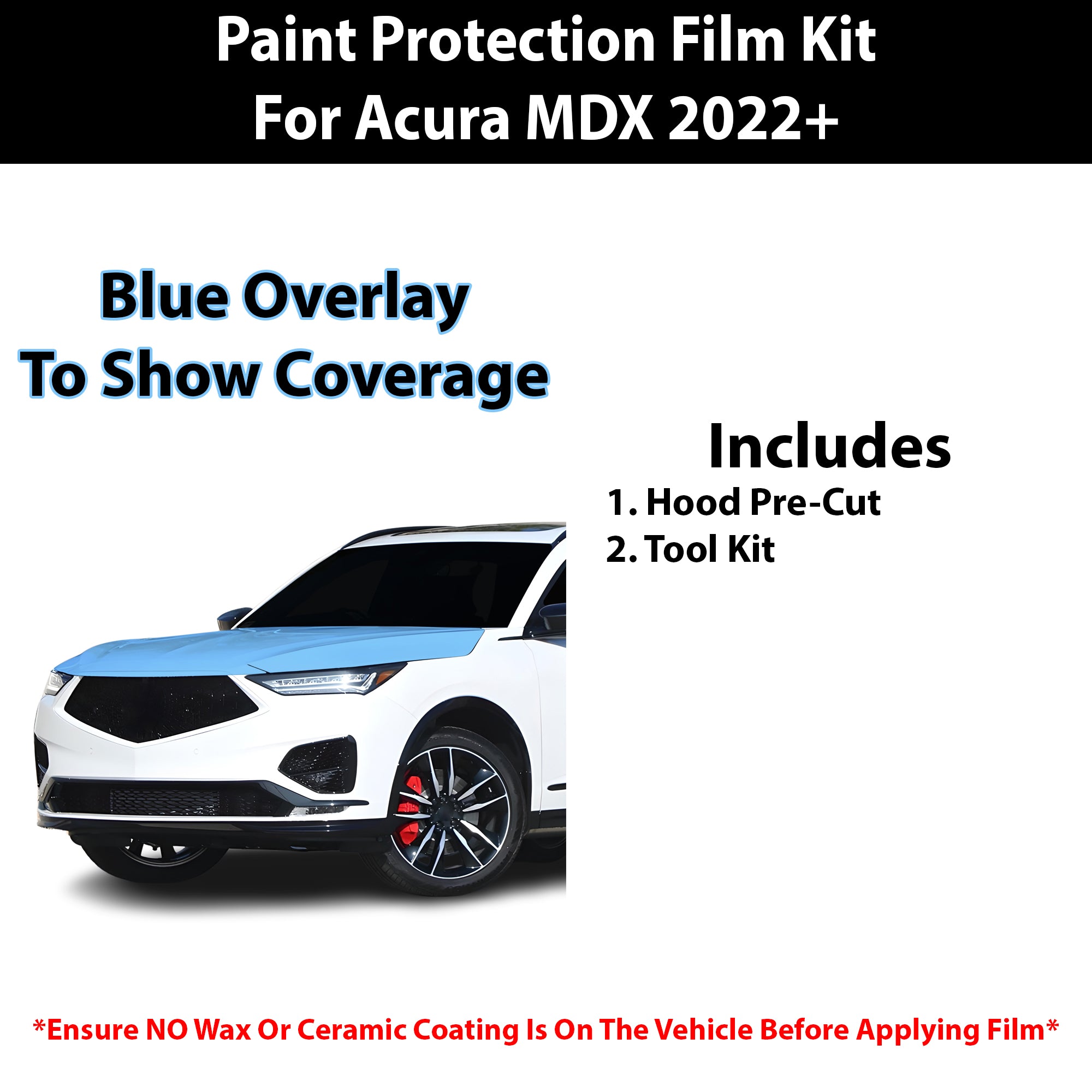 Fits Acura MDX 2022+ Precut Premium Paint Protection Film Clear Bra PPF Decal Film Kit - Bogar Tech Designs