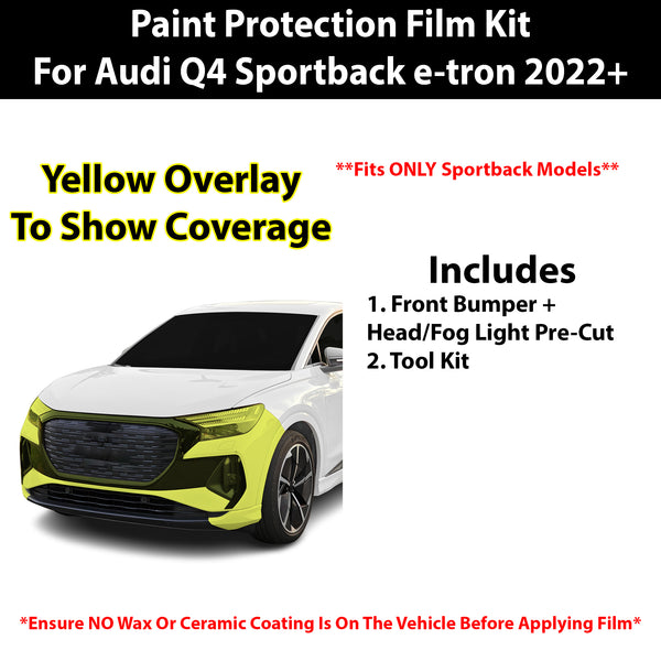 Fits Audi Q4 Sportback 2022+ Precut Premium Paint Protection Film Clear Bra PPF Decal Film Kit Cover