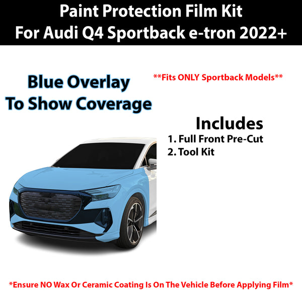 Fits Audi Q4 Sportback 2022+ Precut Premium Paint Protection Film Clear Bra PPF Decal Film Kit Cover