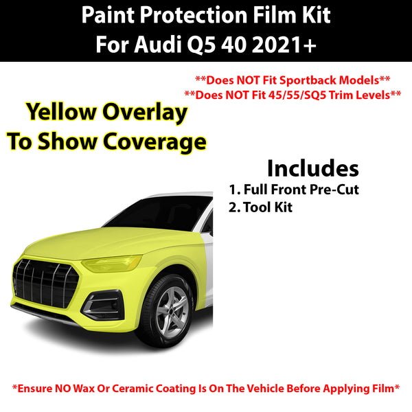 Fits Audi Q5 2021+ Precut Premium Paint Protection Film Clear Bra PPF Decal Film Kit Cover