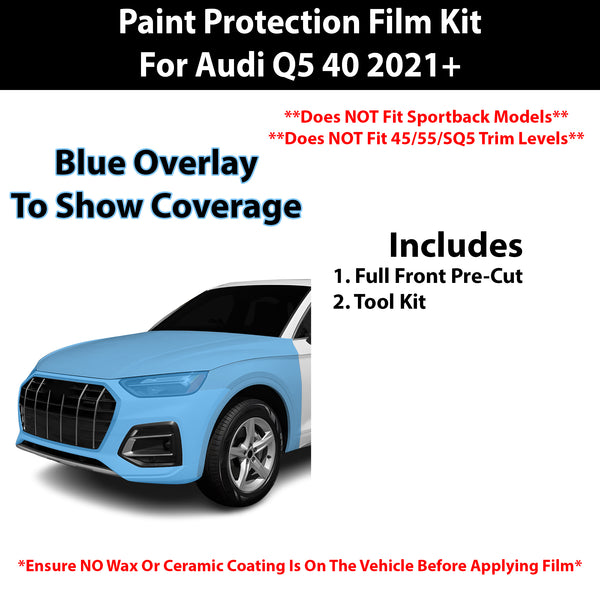 Fits Audi Q5 2021+ Precut Premium Paint Protection Film Clear Bra PPF Decal Film Kit Cover