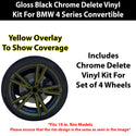 BMW 4 Series Convertible 2021-2026 Blackout Chrome Delete Kit – Precut Gloss Black Vinyl Overlays
