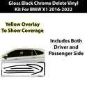 Fits BMW X1 Vinyl Chrome Delete Grille Blackout Decal Stickers Overlay Film