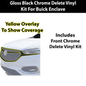 Fits Buick Enclave 2018-2021 Vinyl Chrome Delete Grille Blackout Decal Stickers Overlay Film