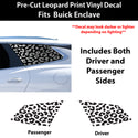 Fits Buick Enclave 2018-2024 Animal Leopard Cheetah Cow Window Vinyl Decal Stickers - Matte Black