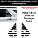 Precut American Flag Rear Side Quarter Window Decal Stickers Fits Ford Explorer 2020-2026
