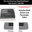 American Flag Rear Window Decal for Ford F150 2009-2014 – Precut Matte Black Vinyl