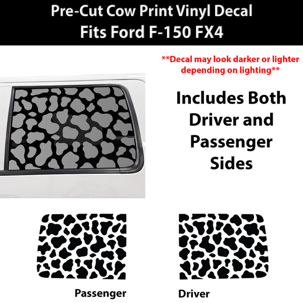 Animal Leopard Cheetah Rear Window Windshield Vinyl Decal Stickers Fits Ford F150 SuperCrew Cab 2009-2014