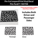 Animal Leopard Cheetah Rear Window Windshield Vinyl Decal Stickers Fits Ford F150 SuperCrew Cab 2009-2014