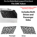 Fits GMC Yukon 2007-2014 Animal Leopard Cheetah Cow Window Vinyl Decal Stickers - Matte Black