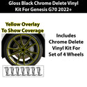 Fits Genesis G70 2022+ Vinyl Chrome Delete Grille Blackout Decal Stickers Overlay Film