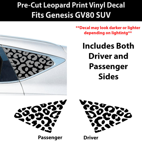 Genesis GV80 SUV 2021-2026 Animal Leopard Cheetah Cow Window Vinyl Decal Stickers