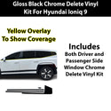 Hyundai Ioniq 9 2026+ Blackout Chrome Delete Kit – Precut Gloss Black Vinyl Overlays Film