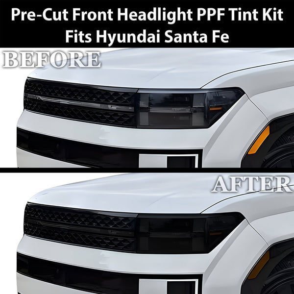 Fits Hyundai Santa Fe 2024-2026 Full Headlight Taillight Precut Smoked PPF Tint Kit Film Overlay