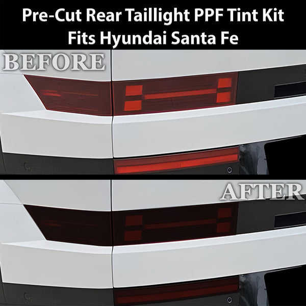Fits Hyundai Santa Fe 2024-2026 Full Headlight Taillight Precut Smoked PPF Tint Kit Film Overlay