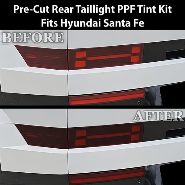 Fits Hyundai Santa Fe 2024-2026 Full Headlight Taillight Precut Smoked PPF Tint Kit Film Overlay