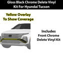 Hyundai Tucson 2022-2026 Window Trim Blackout Chrome Delete Kit – Precut Gloss Black Vinyl Overlays