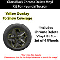 Hyundai Tucson 2022-2026 Window Trim Blackout Chrome Delete Kit – Precut Gloss Black Vinyl Overlays
