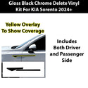 Fits KIA Sorento 2024+ Vinyl Chrome Delete Grille Blackout Decal Stickers Overlay Film