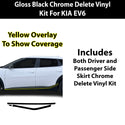 Kia EV6 2025-2026 Blackout Chrome Delete Kit – Precut Gloss Black Vinyl Overlays