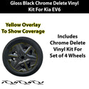 Kia EV6 2025-2026 Blackout Chrome Delete Kit – Precut Gloss Black Vinyl Overlays