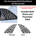 Fits Kia Sorento 2011-2015 Animal Leopard Cheetah Cow Window Vinyl Decal Stickers - Matte Black