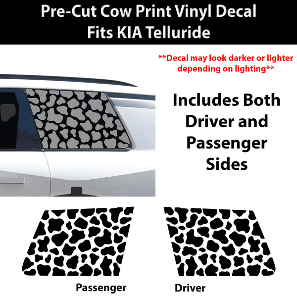Kia Telluride 2027+ Animal Leopard Cheetah Cow Window Vinyl Decal Stickers