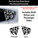 Fits Maserati Levante 2017-2024 Animal Leopard Cheetah Cow Window Vinyl Decal Stickers - Matte Black