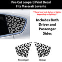 Fits Maserati Levante 2017-2024 Animal Leopard Cheetah Cow Window Vinyl Decal Stickers - Matte Black