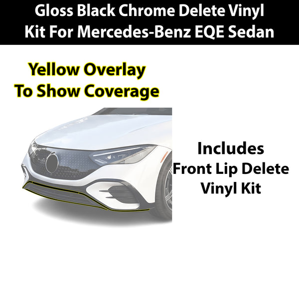 Fits Mercedes-Benz EQE Sedan 2023-2026 Vinyl Chrome Delete Grille Blackout Decal Stickers Overlay Film