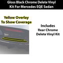 Fits Mercedes-Benz EQE Sedan 2023-2026 Vinyl Chrome Delete Grille Blackout Decal Stickers Overlay Film